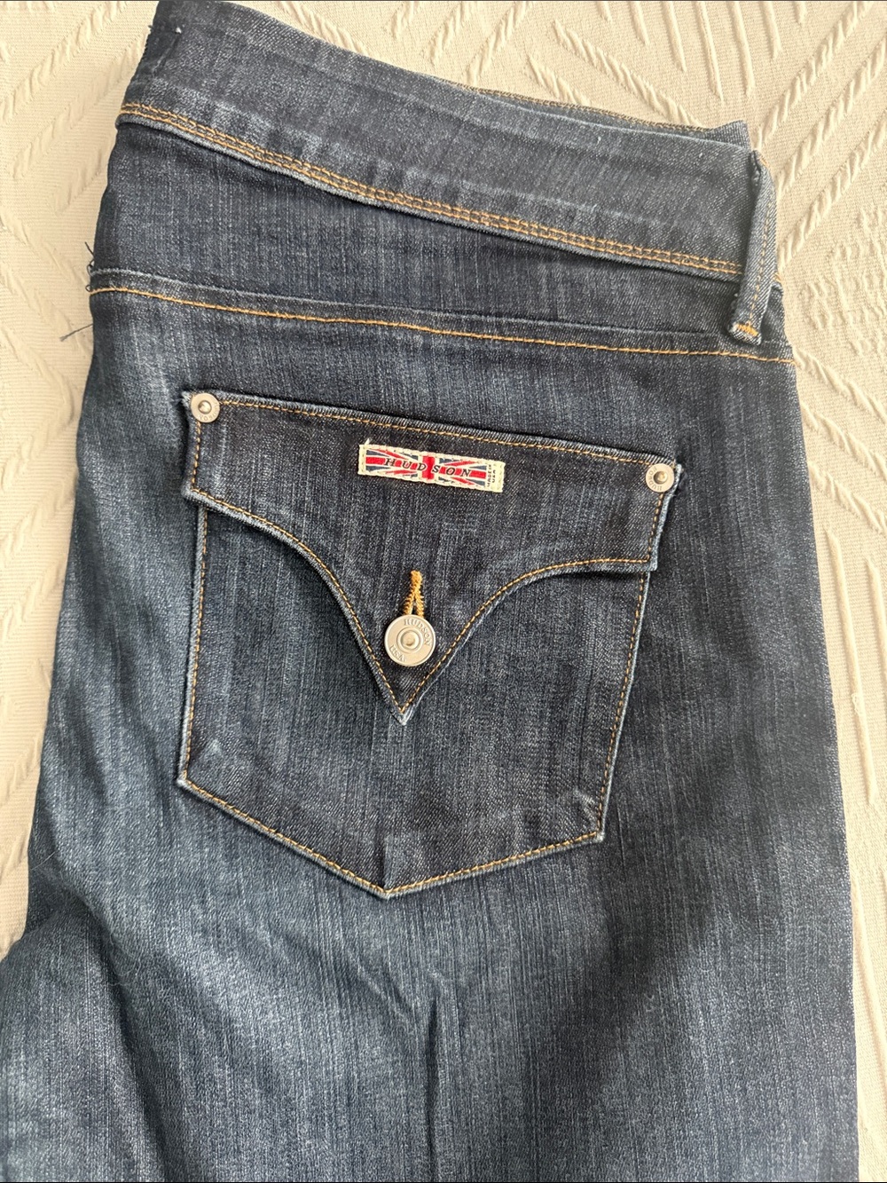 HUDSON Dark Wash Women’s Jeans with Pocket Flap